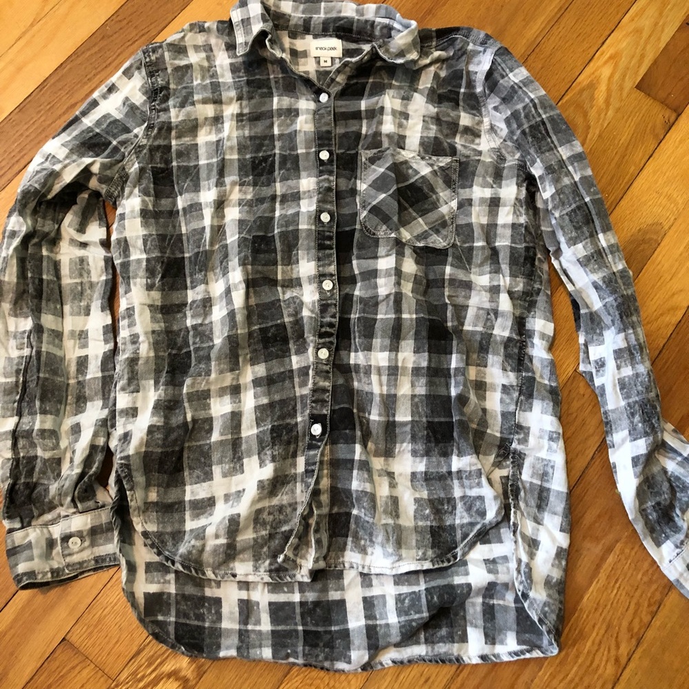 Black and white faded flannel by SneakPeek